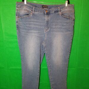 Nanette Lepore Jeans Women 20 Medium Wash Belle High Rise Ankle Skinny